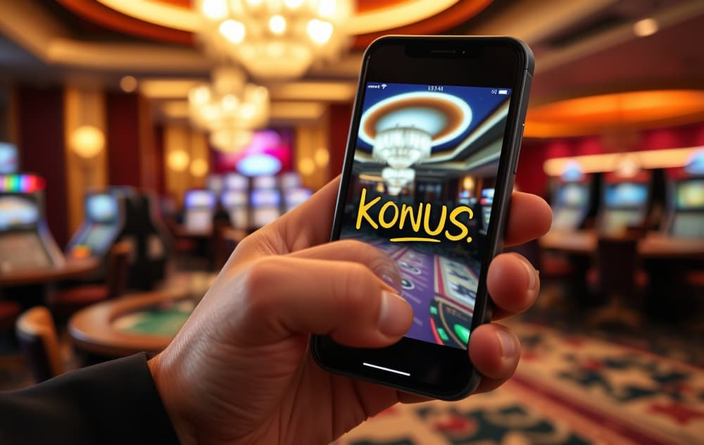 Mobiltelefon med bonuskodefelt på et nettcasino